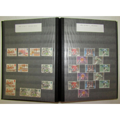 301 - GB mint and used commemoratives 1972 - 2001, in five stockbooks, over 1000 stamps approx