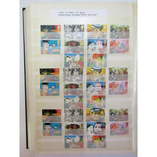 301 - GB mint and used commemoratives 1972 - 2001, in five stockbooks, over 1000 stamps approx