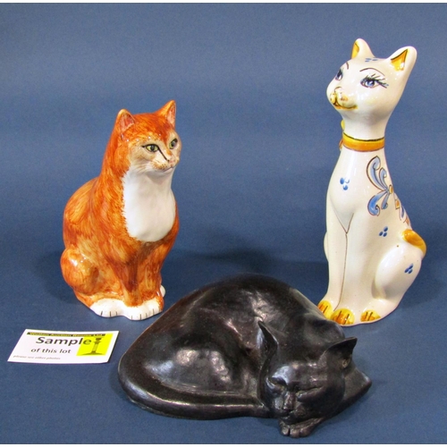 1131 - A collection of cat ornaments by various manufacturers to include Beswick, Copenhagen, Staffordshire... 