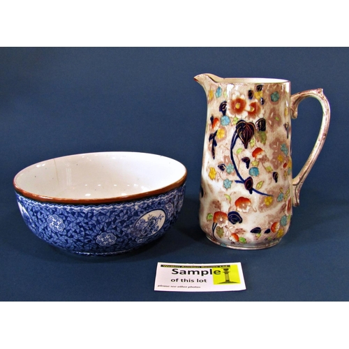 1139 - A collection of Victorian tea ware in a blue and white colourway with floral detail by Keeling & Co,... 