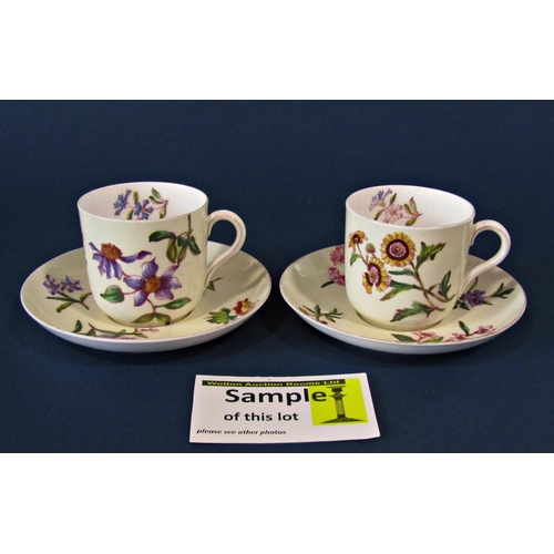 1139 - A collection of Victorian tea ware in a blue and white colourway with floral detail by Keeling & Co,... 