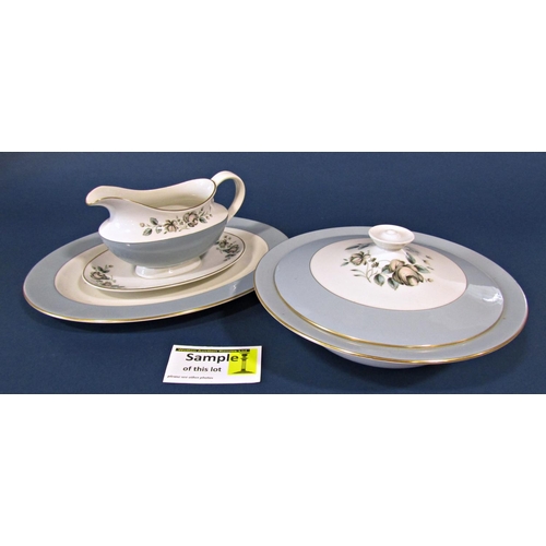 1141 - Royal Doulton Rose Elegans dinner wares comprising dinner plates, side plates, tureens, etc, further... 