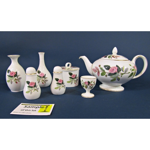 1027 - A large collection of Wedgwood bone china Hathaway Rose dinner and tea wares comprising teapot, coff... 