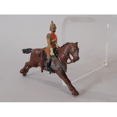 323 - W Britain hollow cast lead figures 'South Australian Lancers' in original green label box, comprisin... 