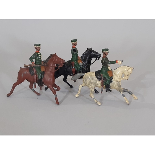 324 - W Britain hollow cast lead figures 'Greek Cavalry' in original green label box, comprising 5 mounted... 