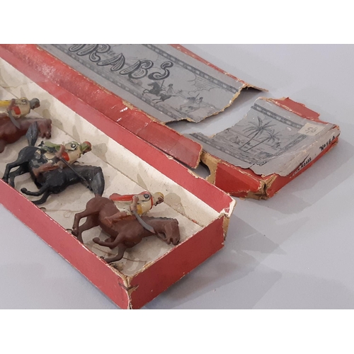 325 - W Britain hollow cast lead figures 'Bedouin Arabs' in original Whisstock box, comprising 5 mounted f... 