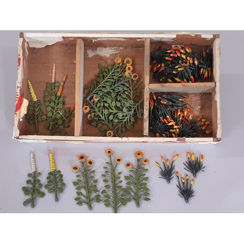 328 - Large quantity of pre WW2 Miniature Garden model pieces by Britains including flower beds, crazy pav... 