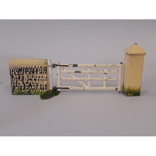 331 - 1930's pieces from 'An English Flint Wall', Model Home Farm Series by Britians, comprising straight,... 