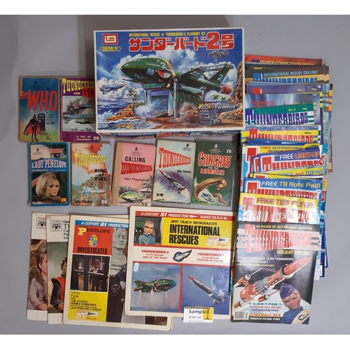 333 - Boxful of Thunderbirds items including boxed International Rescue Thunderbird 2 kit (assembled), boo... 