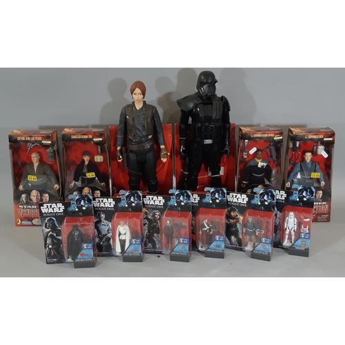 345 - Boxed  Star Trek  and Star Wars figures comprising 4 from Star Trek Insurrection by Playmates with o... 