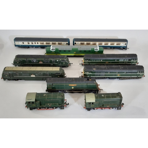 353 - Collection of 8 model 00 gauge diesel engines including Lima 'Meld' Class 55 no L205105 with 2 Lima ... 