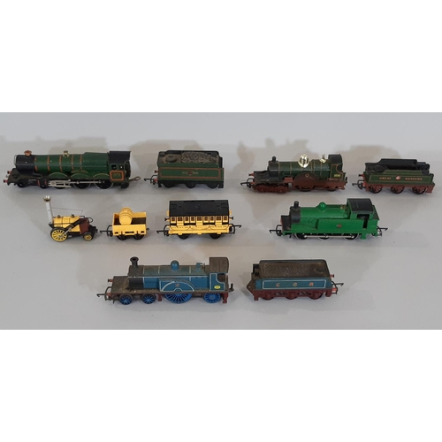 357 - 00 gauge railway models including Stephenson's Rocket by Triang R651 R652, a Triang R354  4-2-2 loco... 