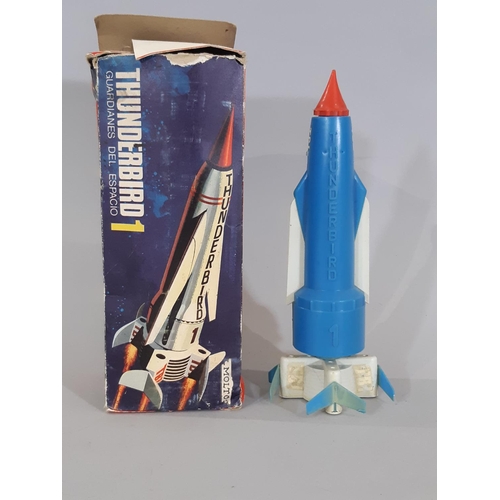 359 - 1960's Thunderbird 1 boxed toy with friction motor (working) by Molto, made in Spain ref 631 togethe... 