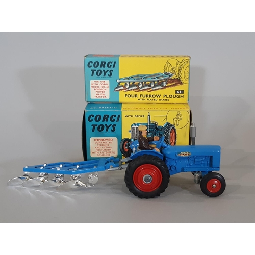 A boxed Corgi Toys No.60 Fordson 'Power Major' tractor (with