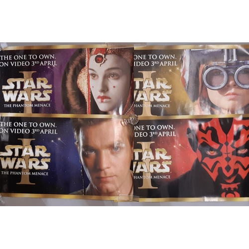 360 - Star Wars Episode 1 The Phantom Menace collectables including 4 advertising posters each 70x42cm, Tr... 