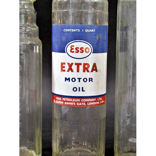 1170 - Two Vintage 1 quart Esso Oil bottles, two small examples, together with a quantity of other vintage ... 