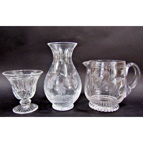 1171 - A miscellaneous collection of glass ware, including Victorian style etched wine glasses, a Murano gl... 