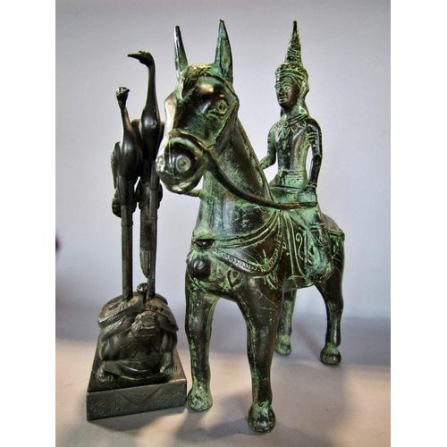 1450 - A collection of world wide, sculptures, statues and nature, Buddha head , bronze horse man, , marble... 