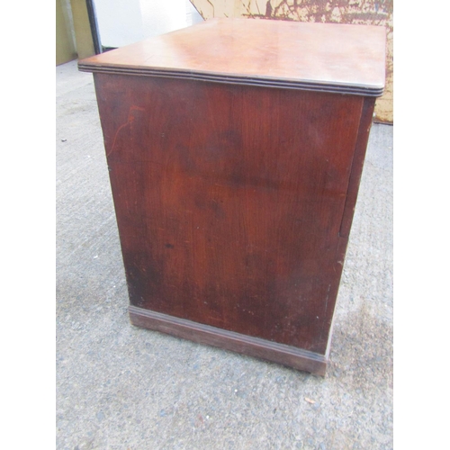 2450 - A large 19th century box commode, the rising cover revealing a generous seat within shaped arms, 80c... 