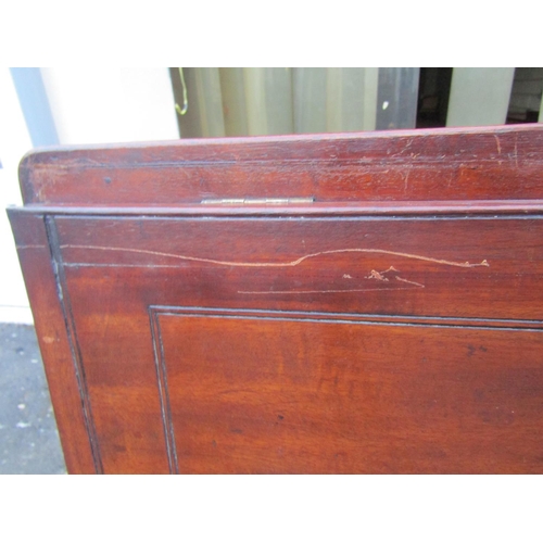 2450 - A large 19th century box commode, the rising cover revealing a generous seat within shaped arms, 80c... 