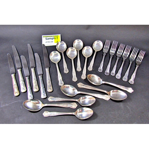 1189 - A good selection of inter matching Shell Patterned silver plated flatware