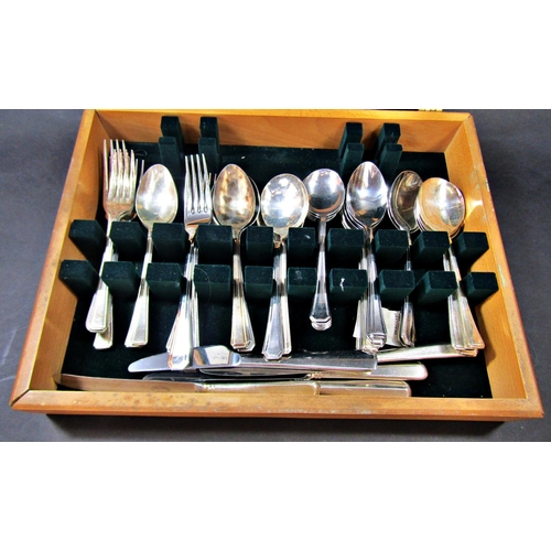 1190 - A large quantity of loose silver plated flatware together with three canteens of cutlery (incomplete... 