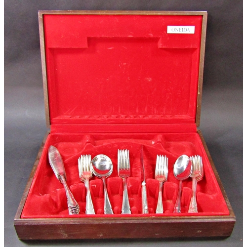 1190 - A large quantity of loose silver plated flatware together with three canteens of cutlery (incomplete... 