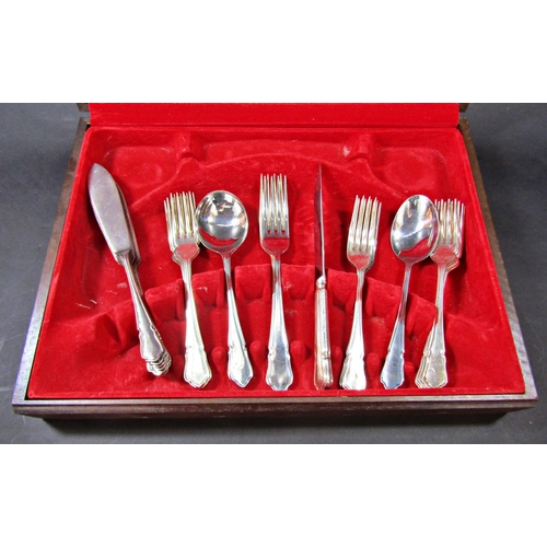 1190 - A large quantity of loose silver plated flatware together with three canteens of cutlery (incomplete... 