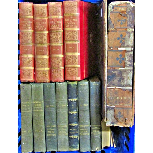 213 - A large quantity (four boxes) of The Punch Magazine, red and gilt bindings covering 1890s - 1945 per... 