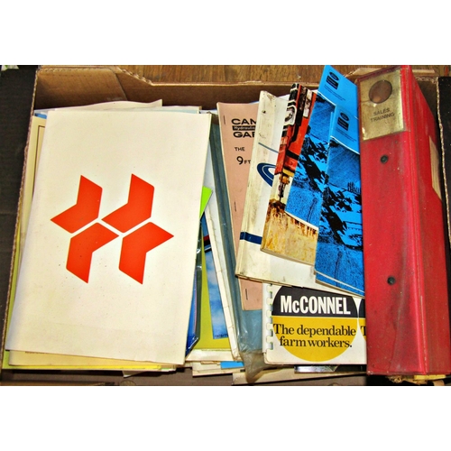 220 - Two boxes to include showroom manual and training manuals for vintage agricultural equipment from 19... 