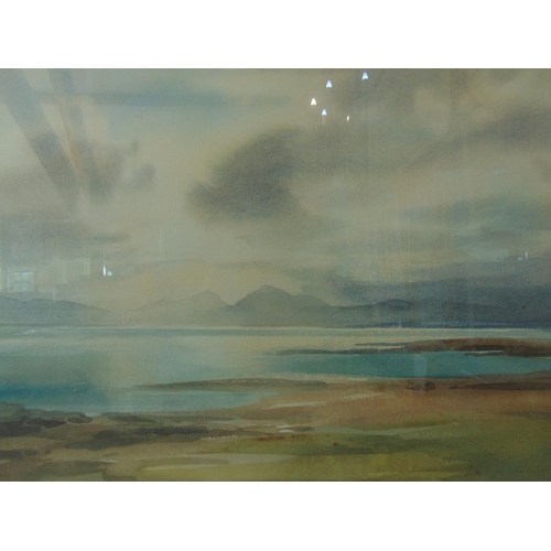 14 - Aubrey Phillips (b.1920) - 'Light Over Jura' (1986), watercolour on paper, signed lower right, 34 x ... 