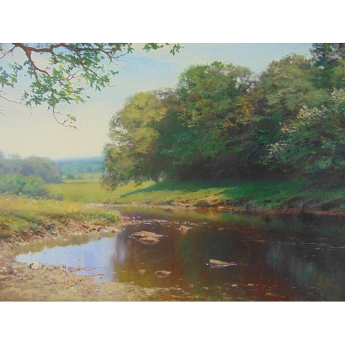 31 - D. A. Hellis (Contemporary) - River Scene, oil on canvas, signed lower right, 51 x 76 cm, framed