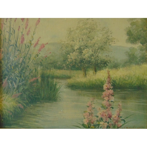 4 - Attributed to Robert Gallon (1845-1925) - Country Stream, oil on canvas, signed lower right, 20 x 26... 