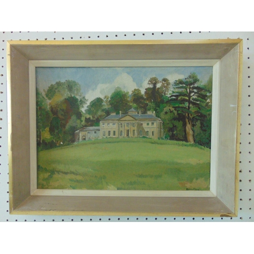 52 - Ursula Bradley - Three landscape paintings (20th century): 'Phillipps House, Dinton', oil on canvas ... 