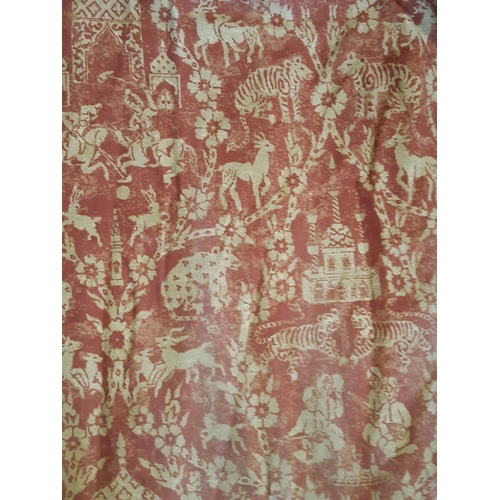 1556 - 2 pairs good quality  heavy curtains in 'Burton' fabric by Andrew Martin, lined and thermal lined wi... 