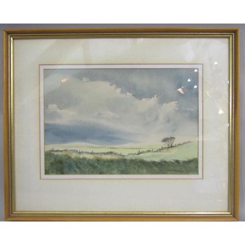 33 - Three Rural Landscapes (British School, Contemporary) - Joy Boustred - Osbaston Vineyard, Monmouth' ... 