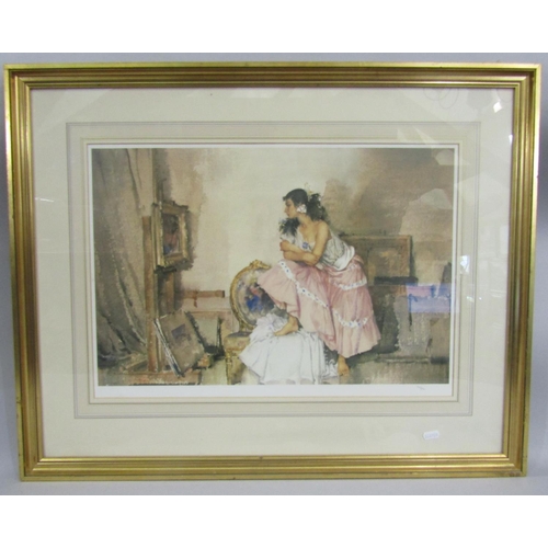 35 - William Russell Flint (1880-1969) - Four prints including 'A Scrap of Newspaper' and 'The Passer By'... 