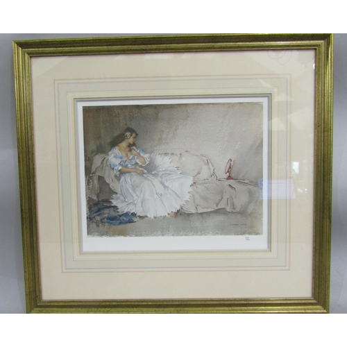 35 - William Russell Flint (1880-1969) - Four prints including 'A Scrap of Newspaper' and 'The Passer By'... 