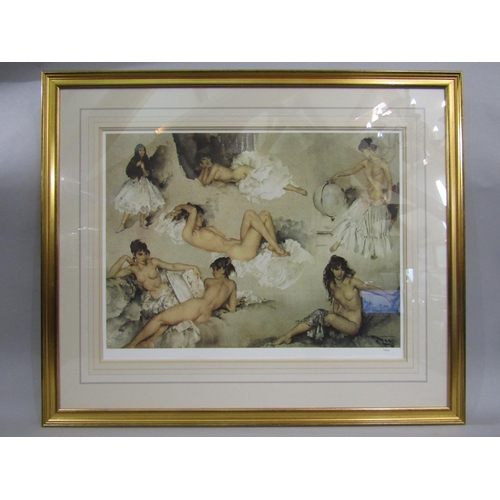 36 - William Russell Flint (1880-1969) - Three limited edition prints, all numbered 'Symposium at Lucenay... 