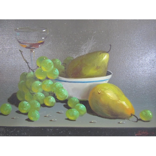 65 - Still Life with Fruit (20th Century), indistinctly signed lower right, oil on canvas, 30 x 40 cm, in... 