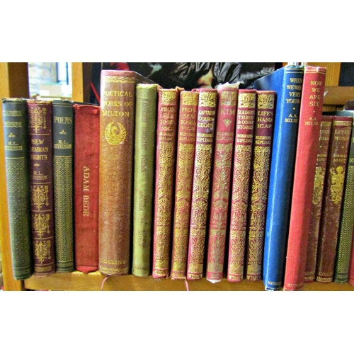 241 - Classics - mainly soft bound leather to include works by Kipling, Alcott, Tennison, etc