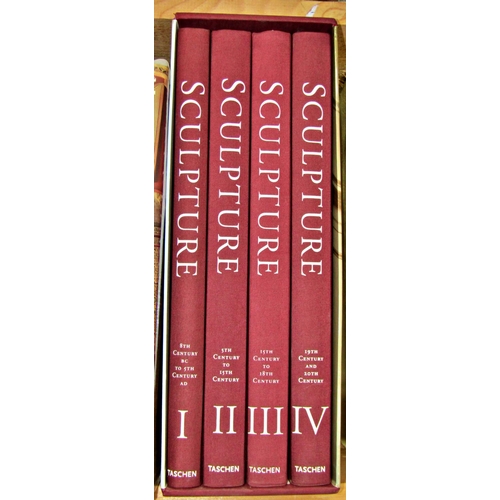 270 - Sculpture, boxed set, four volumes, from the 18th century BC to 20th century, published by Taschen