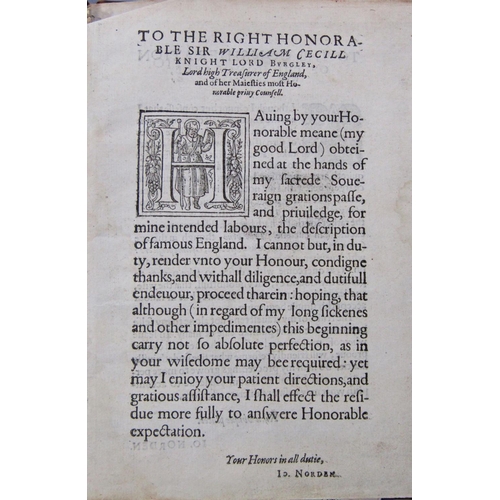 295 - Speculum Britanniae (Mirror of Britain) by John Norton 1548 - 1625, Middlesex, published 1593 - bein... 