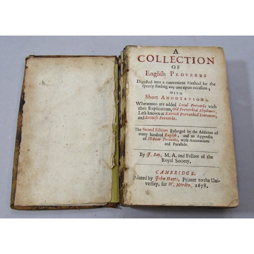 296 - John Ray 1927 - 1705 - A collection of english Proverbs with short annotations, 2nd edition, publish... 