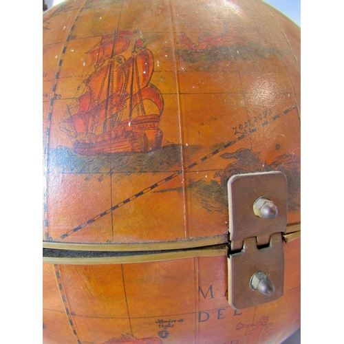 1472 - A drinks cabinet in the form of an 18th century Terrestrial Globe with a hinged equator opening to r... 