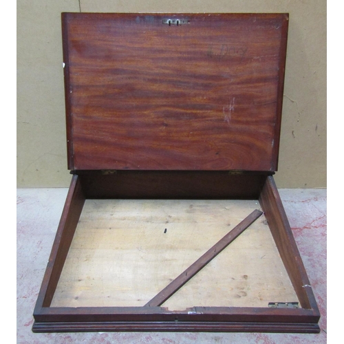 2433 - 19th century mahogany clerks writing slope, 67cm wide