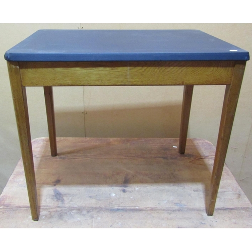 2435 - A Victorian scrubbed pine kitchen table on four turned supports, 125cm x 100cm to seat six, together... 