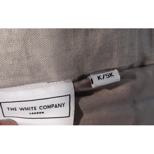 1564 - Quantity of soft furnishings comprising White Company king size quilt/ throw in linen and silk (AF) ... 