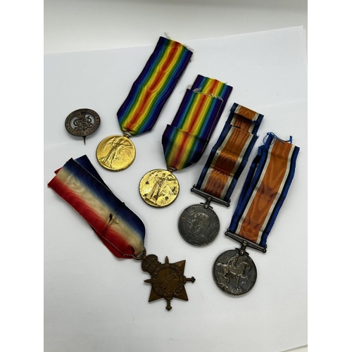 1387 - 14-18 war medal and victory medal named 102156 Private J H Deane of the Nott's and Derby Regiment, t... 