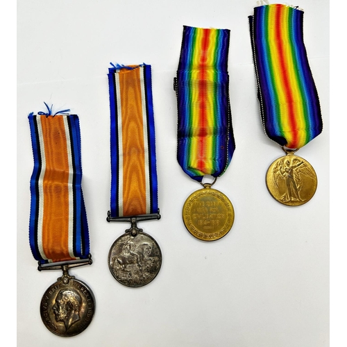 1388 - First world War Victory medals and British War medals for  463574 Private DH Jones  (Labour Corps) a... 